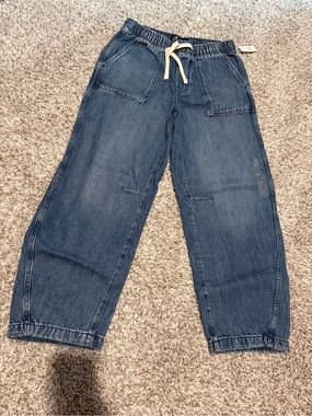 Women's Relaxed Blue Denim Barrel Jeans